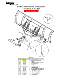 snowページ Meyer Commercial Sector A Frame Sector Kit Meyer Snow Plow